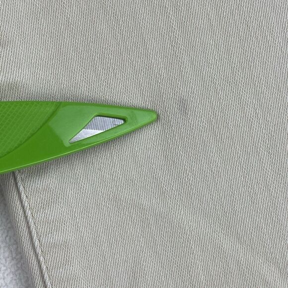 OAT New York High Rise Wide Leg Crop Pants Womens 4 Raw Hem 27W Oatmilk Spring - Picture 16 of 16